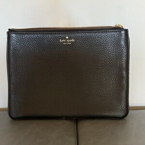 Kate Spade Black Leather Clutch